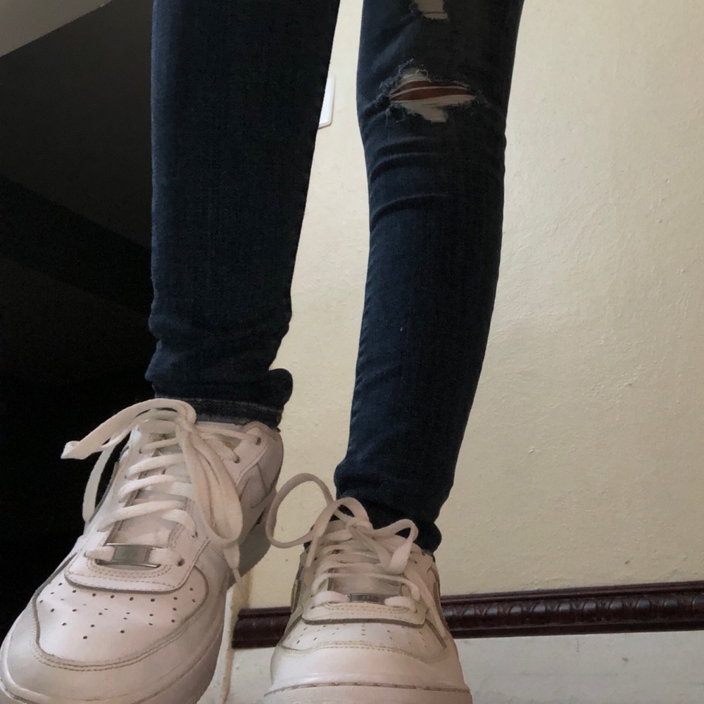 All White Nike Air Force 1s